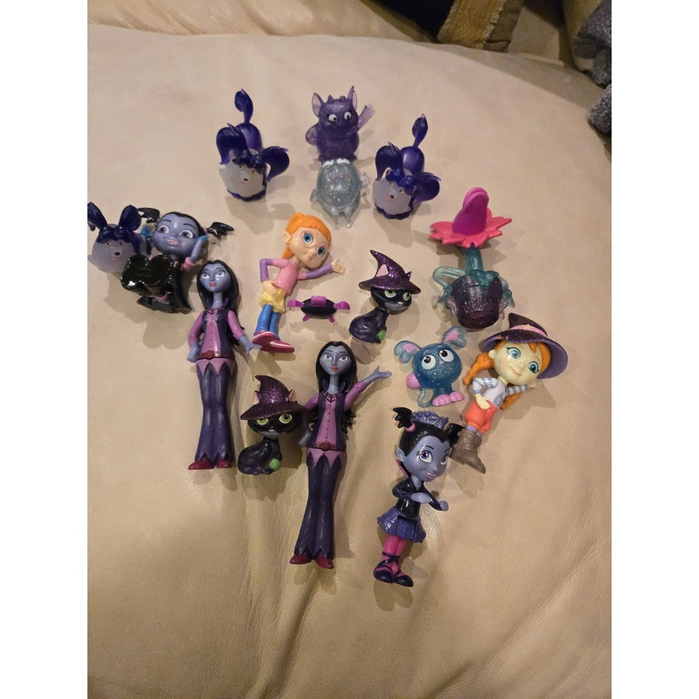 Disney Junior Vampirina Lot of 16 Figures Cake Toppers Halloween Toys